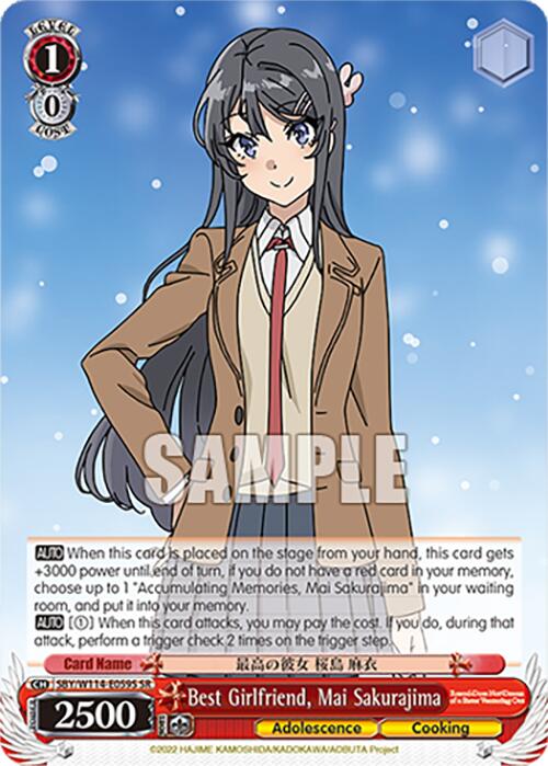 Image of Best Girlfriend, Mai Sakurajima (SBY/W114-E059S SR) [Rascal Does Not Dream Series]