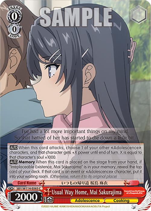 Image of Usual Way Home, Mai Sakurajima (SBY/W114-E065 C) [Rascal Does Not Dream Series]