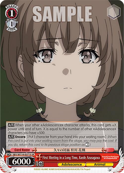 Image of First Meeting in a Long Time, Kaede Azusagawa (SBY/W114-E071S SR) [Rascal Does Not Dream Series]