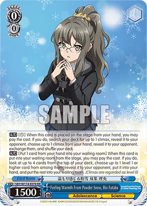 Image of Feeling Warmth From Powder Snow, Rio Futaba (SBY/W114-E078 RR) [Rascal Does Not Dream Series]