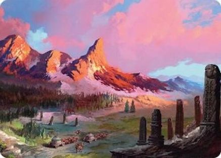 Image of Rugged Highlands Art Card (29/54) [Tarkir: Dragonstorm Art Series]