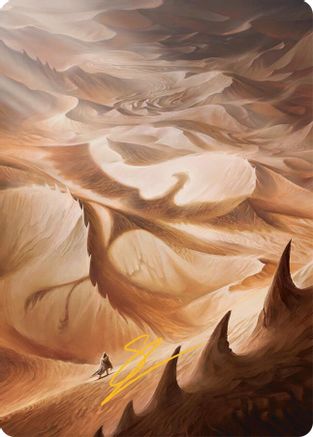 Image of Plains Art Card (30/54) (Gold-Stamped Signature) [Tarkir: Dragonstorm Art Series]