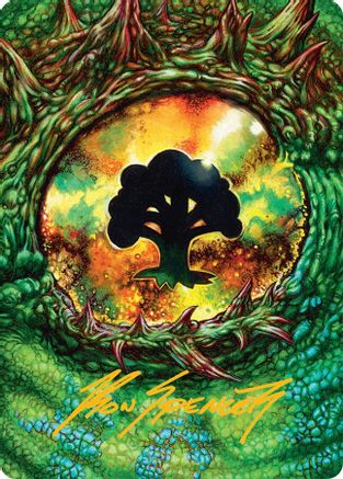 Image of Forest Art Card (32/54) (Gold-Stamped Signature) [Tarkir: Dragonstorm Art Series]
