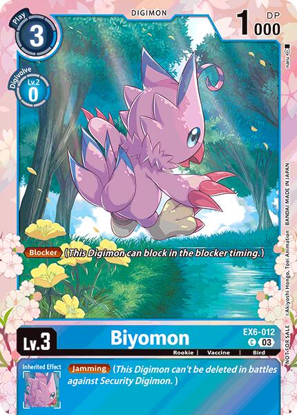 Image of Biyomon [EX6-012] (Regulation Battle Vol. 1) [Infernal Ascension Promos]