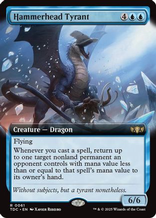 Image of Hammerhead Tyrant (Extended Art) [Tarkir: Dragonstorm Commander]