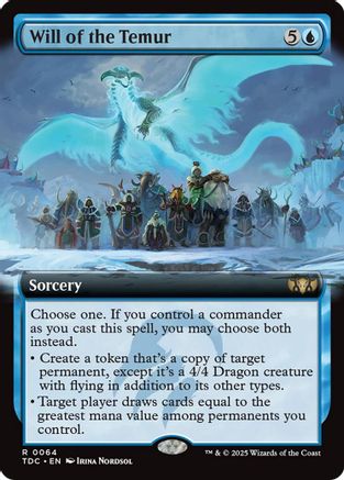 Image of Will of the Temur (Extended Art) [Tarkir: Dragonstorm Commander]