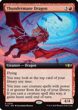 Image of Thundermane Dragon (Extended Art) [Tarkir: Dragonstorm Commander]