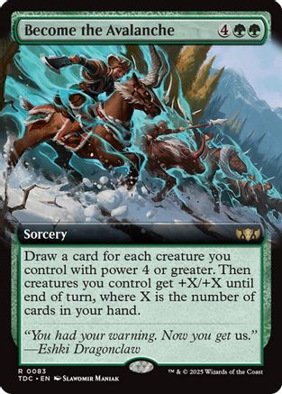 Image of Become the Avalanche (Extended Art) [Tarkir: Dragonstorm Commander]