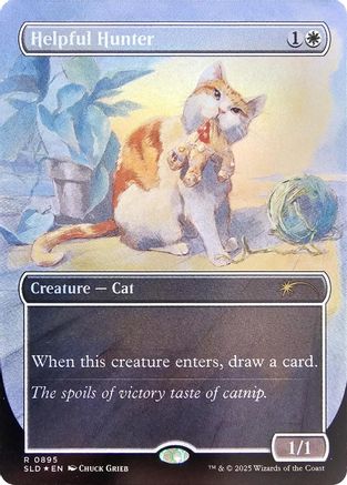 Image of Helpful Hunter (0895) (Rainbow Foil) [Secret Lair Drop Series]