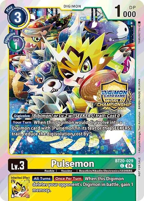 Image of Pulsemon [BT20-029] (Regionals 25-26 Champion Card Set Season 1) [Release Special Booster Ver.2.5 Promos]