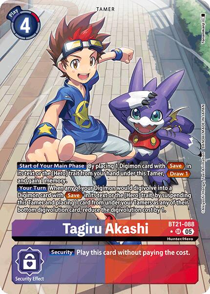 Image of Tagiru Akashi [BT21-088] (Alternate Art) [World Convergence]