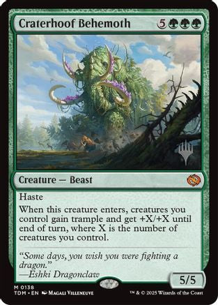 Image of Craterhoof Behemoth (Promo Pack) [Tarkir: Dragonstorm Promos]