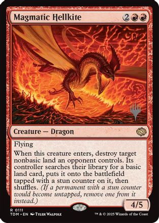 Image of Magmatic Hellkite (Promo Pack) [Tarkir: Dragonstorm Promos]