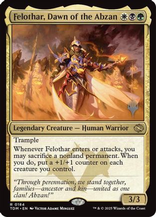 Image of Felothar, Dawn of the Abzan [Tarkir: Dragonstorm Promos]