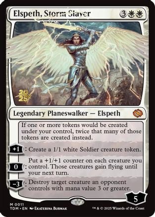 Image of Elspeth, Storm Slayer [Tarkir: Dragonstorm Prerelease Promos]