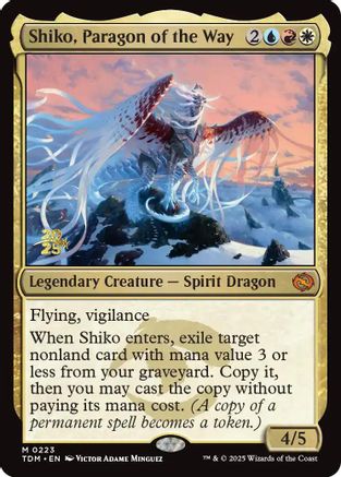 Image of Shiko, Paragon of the Way [Tarkir: Dragonstorm Prerelease Promos]