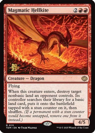 Image of Magmatic Hellkite [Tarkir: Dragonstorm Prerelease Promos]