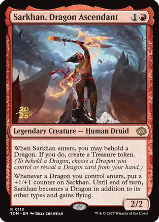 Image of Sarkhan, Dragon Ascendant [Tarkir: Dragonstorm Prerelease Promos]