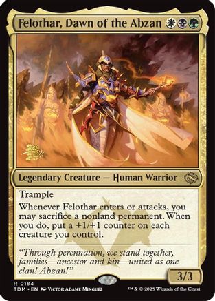 Image of Felothar, Dawn of the Abzan [Tarkir: Dragonstorm Prerelease Promos]
