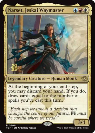 Image of Narset, Jeskai Waymaster [Tarkir: Dragonstorm Prerelease Promos]