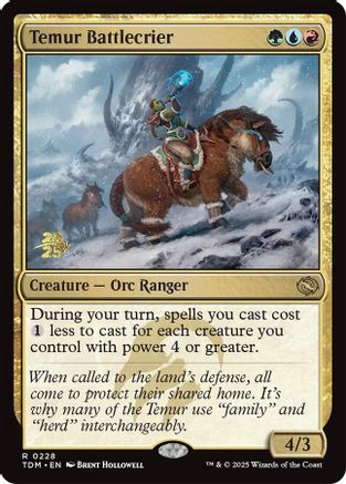 Image of Temur Battlecrier [Tarkir: Dragonstorm Prerelease Promos]