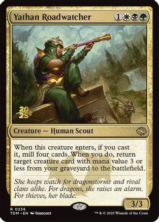 Image of Yathan Roadwatcher [Tarkir: Dragonstorm Prerelease Promos]