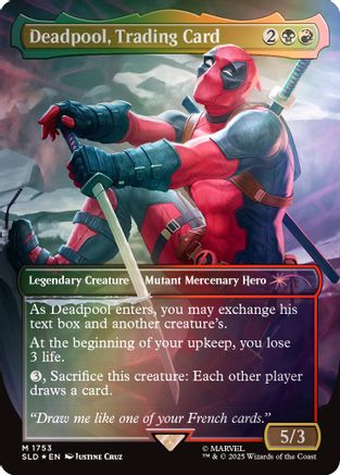 Image of Deadpool, Trading Card (Rainbow Foil) [Secret Lair Drop Series]