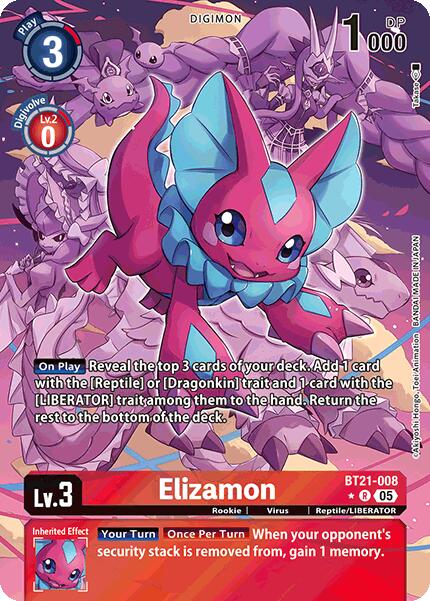 Image of Elizamon [BT21-008] (Alternate Art) [World Convergence]