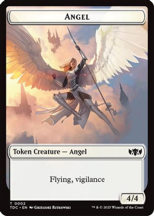 Image of Angel // Spirit Double-Sided Token [Tarkir: Dragonstorm Commander Tokens]