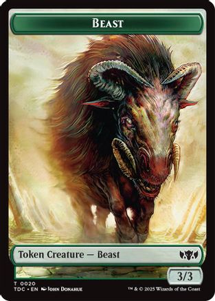 Image of Beast // Treasure Double-Sided Token [Tarkir: Dragonstorm Commander Tokens]