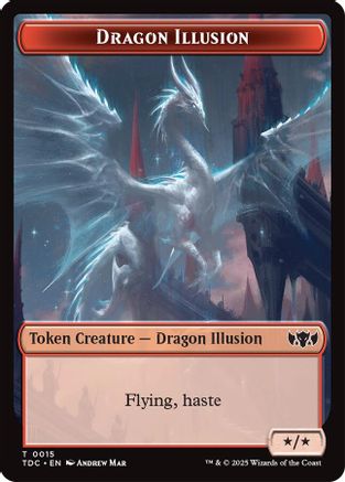Image of Dragon Illusion // Monk Double-Sided Token [Tarkir: Dragonstorm Commander Tokens]
