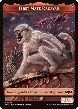 Image of First Mate Ragavan // Treasure Double-Sided Token [Tarkir: Dragonstorm Commander Tokens]