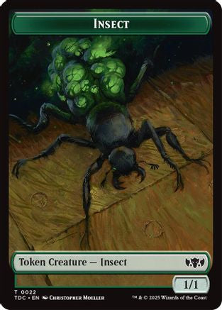 Image of Insect (0022) // Zombie Druid Double-Sided Token [Tarkir: Dragonstorm Commander Tokens]