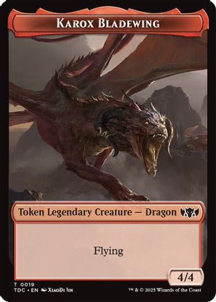 Image of Karox Bladewing // Copy Double-Sided Token [Tarkir: Dragonstorm Commander Tokens]