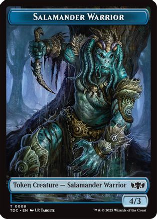 Image of Salamander Warrior // Zombie Druid Double-Sided Token [Tarkir: Dragonstorm Commander Tokens]
