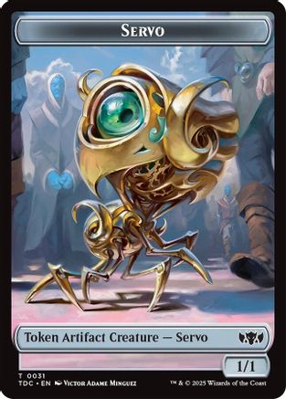 Image of Servo // Warrior Double-Sided Token [Tarkir: Dragonstorm Commander Tokens]