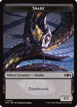 Image of Snake // Myr Double-Sided Token [Tarkir: Dragonstorm Commander Tokens]