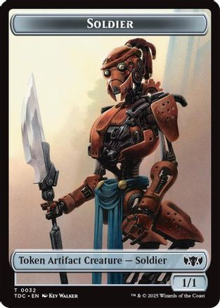 Image of Solider (0032) // Copy Double-Sided Token [Tarkir: Dragonstorm Commander Tokens]