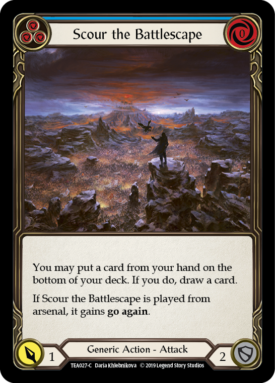 Image of Scour the Battlescape (Blue) [TEA027-C] (Dorinthea Hero Deck)  1st Edition Normal