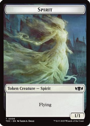 Image of Spirit // Treasure Double-Sided Token [Tarkir: Dragonstorm Commander Tokens]