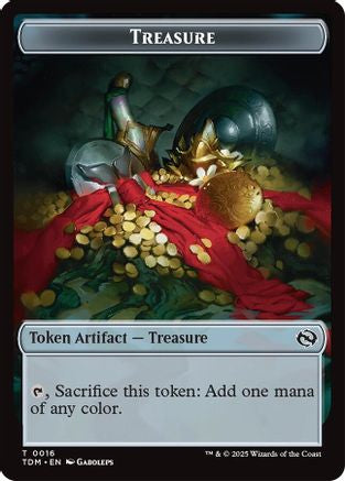 Image of Treasure // Zombie Druid Double-Sided Token [Tarkir: Dragonstorm Tokens]