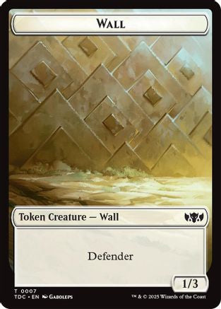 Image of Wall // Spider Double-Sided Token [Tarkir: Dragonstorm Commander Tokens]