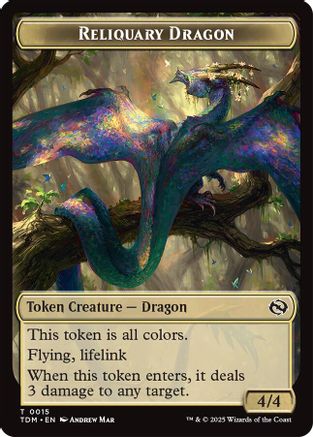 Image of Reliquary Dragon // Dragon (0011) Double-Sided Token [Tarkir: Dragonstorm Tokens]