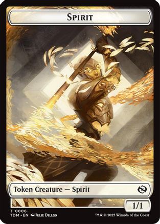 Image of Spirit (0006) // Spirit (0007) Double-Sided Token [Tarkir: Dragonstorm Tokens]