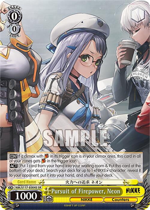 Image of Pursuit of Firepower, Neon (NIK/S117-E004S SR) [GODDESS OF VICTORY: NIKKE]