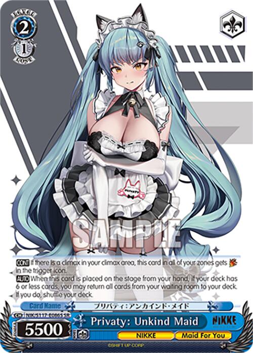 Image of Privaty: Unkind Maid (NIK/S117-E086S SR) [GODDESS OF VICTORY: NIKKE]