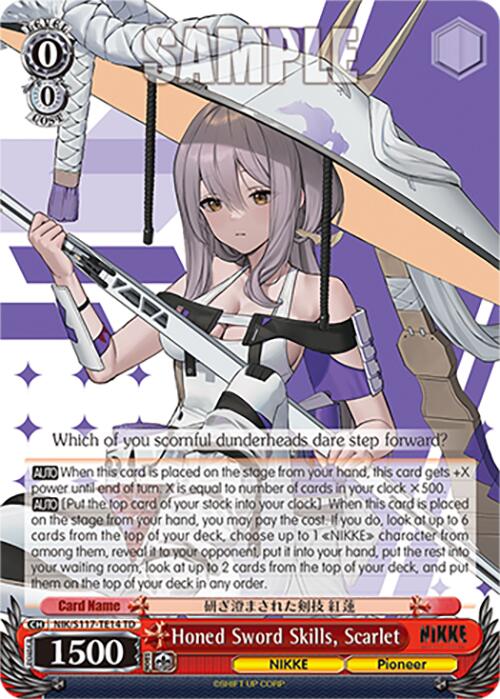 Image of Honed Sword Skills, Scarlet(NIK/S117-TE14 TD) [GODDESS OF VICTORY: NIKKE]