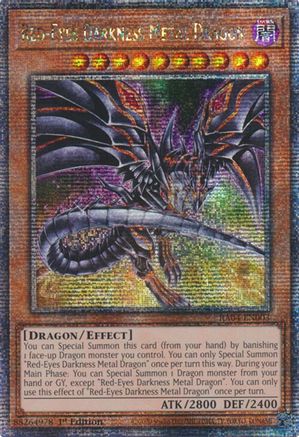 Image of Red-Eyes Darkness Metal Dragon (Alternate Art) [RA04-EN003] Quarter Century Secret Rare