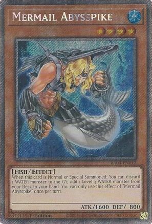 Image of Mermail Abysspike [RA04-EN012] Platinum Secret Rare