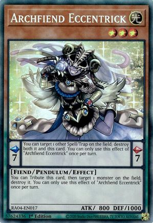 Image of Archfiend Eccentrick [RA04-EN017] Prismatic Collector's Rare